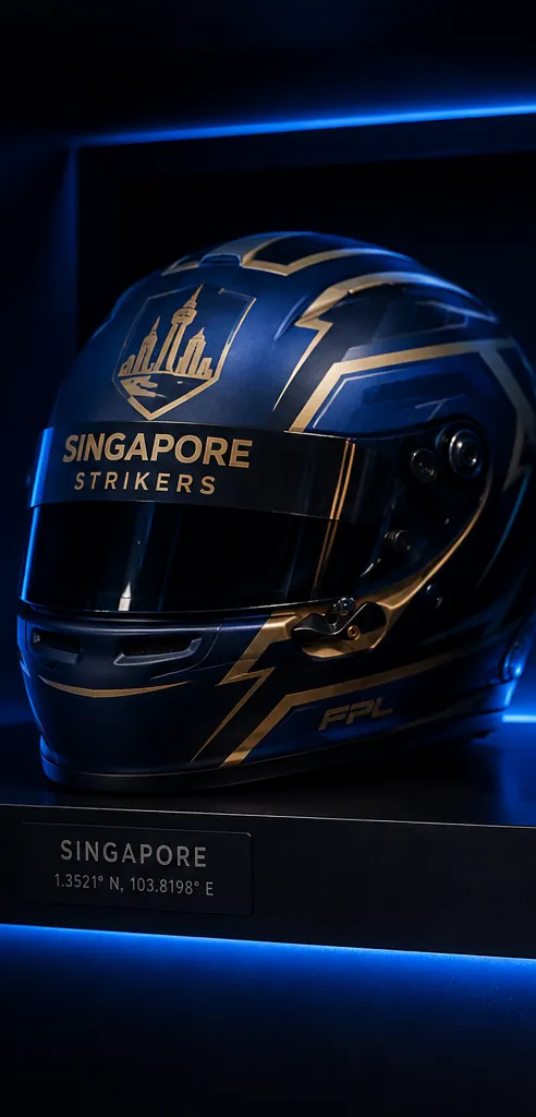 Singapore Strikers racing helmet